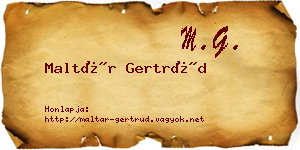 Maltár Gertrúd névjegykártya